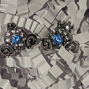 Cinderella's carriage stud earrings